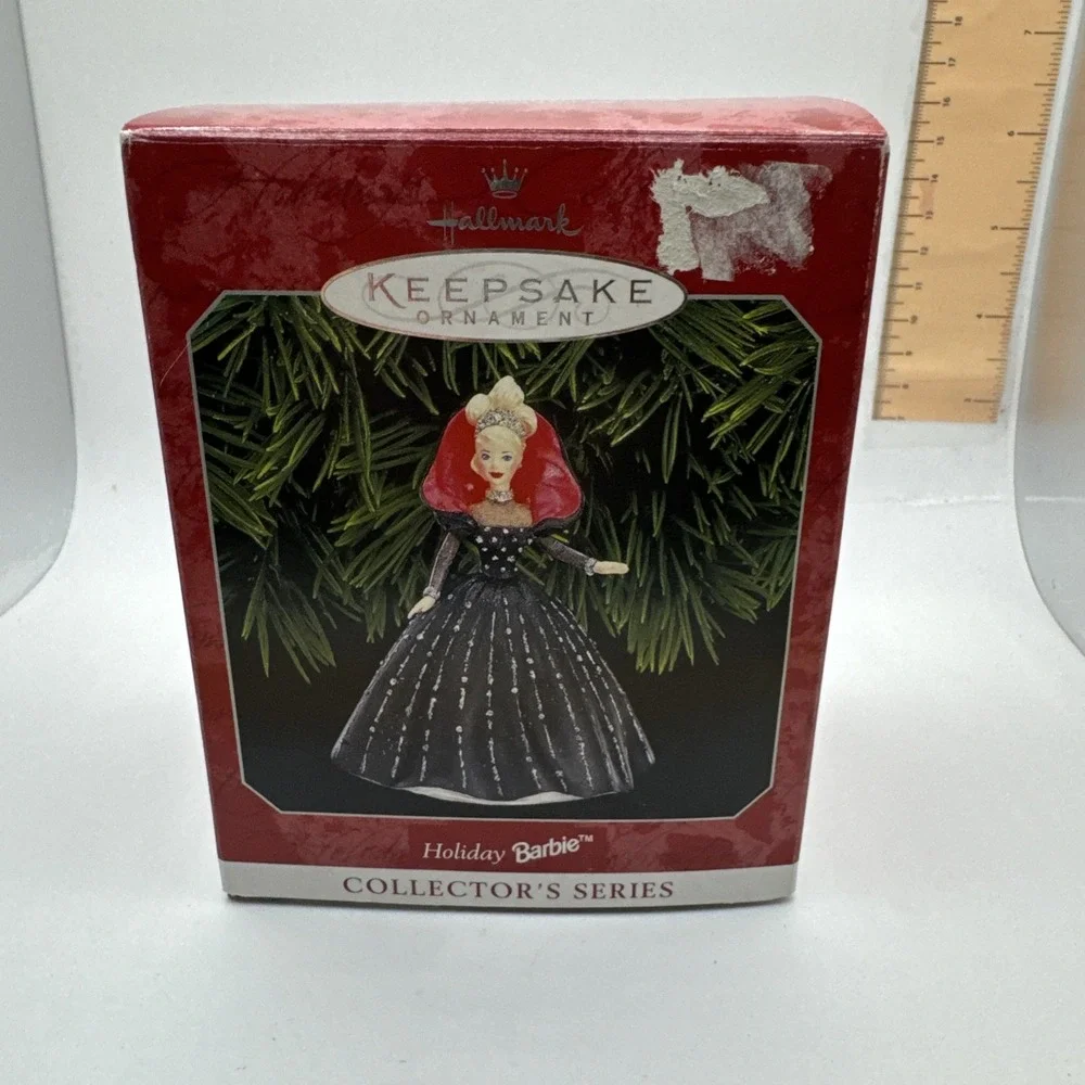 Hallmark Keepsake Ornament 1998 Holiday Barbie Collector Series Black Gown